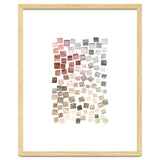 Watercolor Geometric Square Shapes Red thumbnail