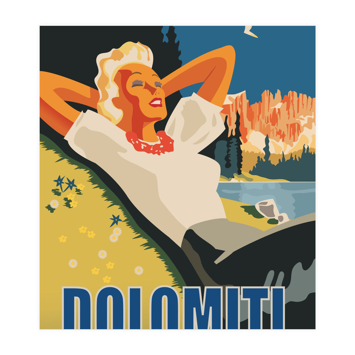 Dolomiti Sunbath (Print Only)