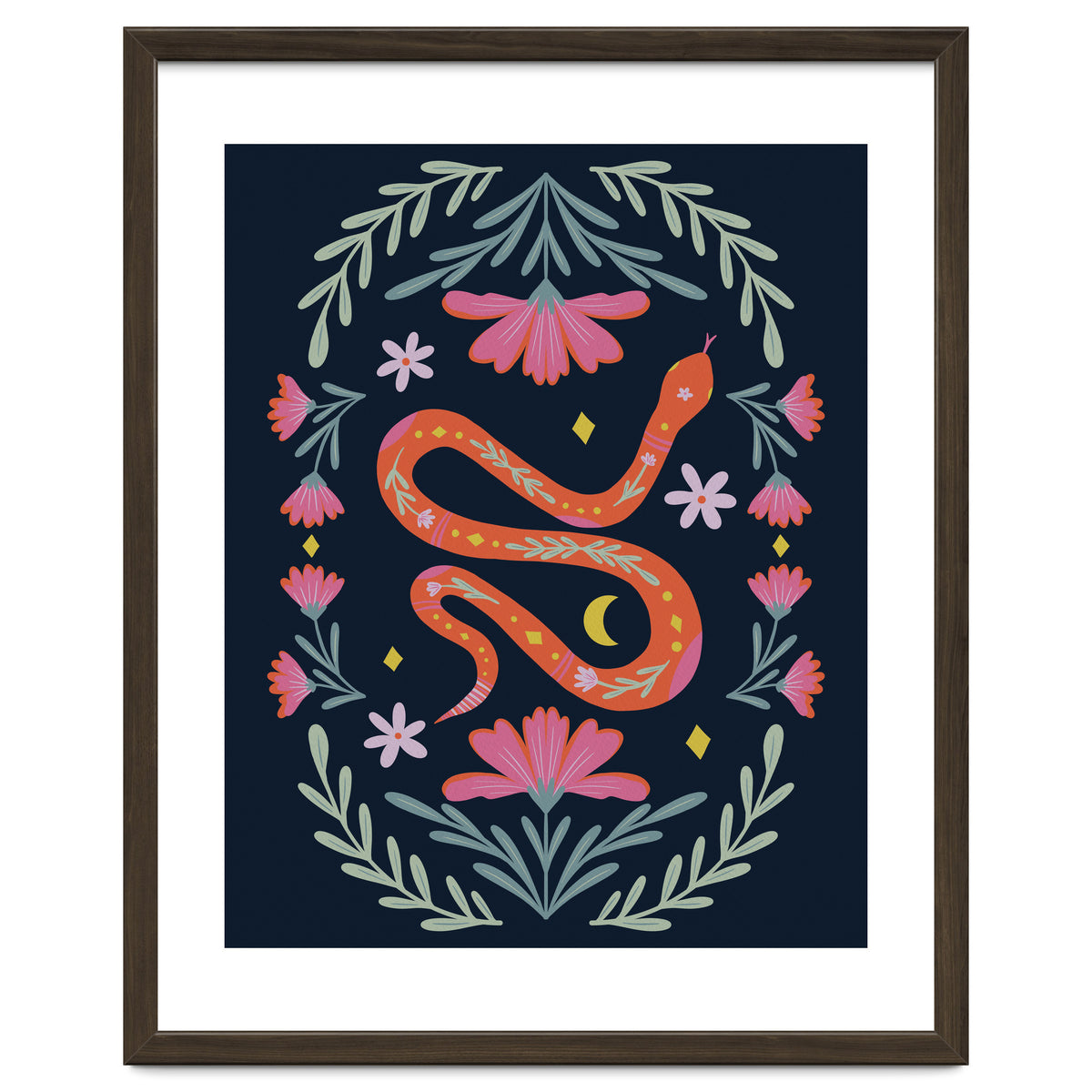 Cute Floral Snake