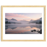 Misty Morning Reflection: Serene Alpine Lake thumbnail