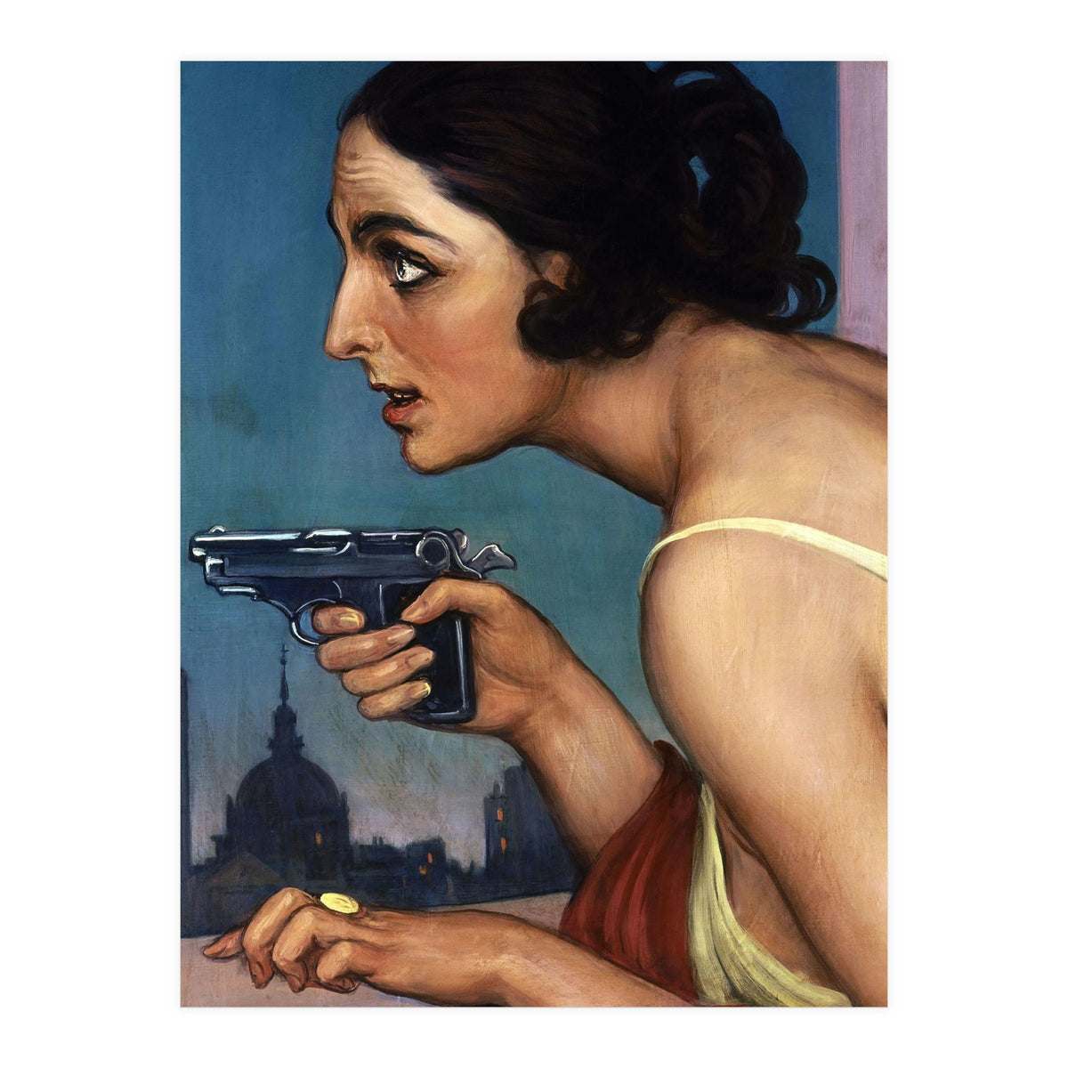 THE WOMAN OF THE GUN 1925-POSTER FOR THE SPANISH UNION OF EXPLOSIVES. (Print Only)