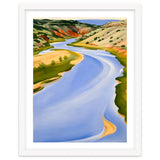 Georgia O’Keeffe – Chama River, Ghost Ranch (1937) | Serene Southwestern Landscape in Bold Modernist Forms thumbnail