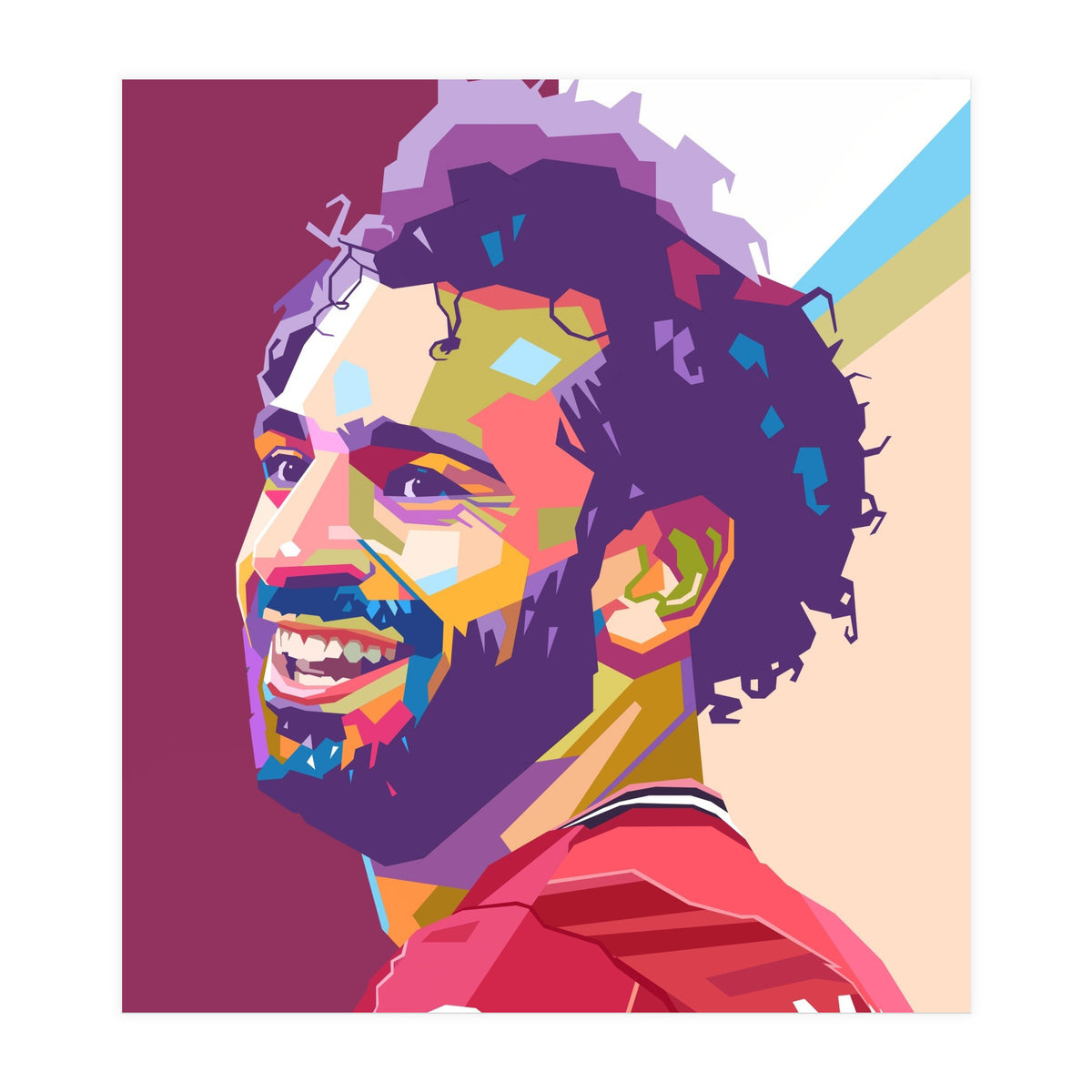 Mohamed Salah pop art portrait (Print Only)