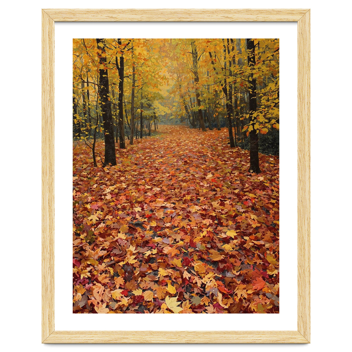 Ethereal Autumn Forest Path