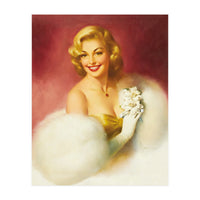 Smiling Lady In White Dress (Print Only)