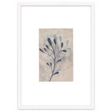 Leaf Beige and Blue Art Print thumbnail