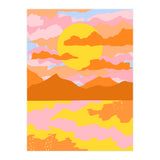 Colors Of The Sky, Sunset Sunrise Nature Landscape Illustration, Travel Adventure Bohemian Colorful (Print Only) thumbnail