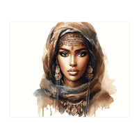 Desert Muse Watercolor Portrait (Print Only)