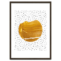 Stay Gold | Abstract Geometric Painting | Polka Dots Quirky Eclectic | Modern Boho Luxe