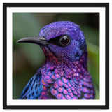 Vibrant Purple Bird With Water Droplets thumbnail