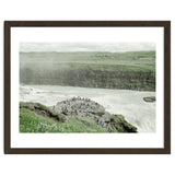 Tourists at the edge of the big river - Iceland thumbnail