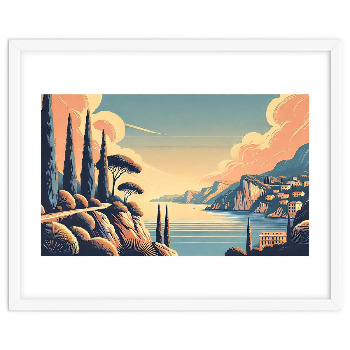Vintage French Riviera Poster, France