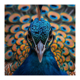 Close Up Peacock Head And Eye With Feathers (Print Only) thumbnail