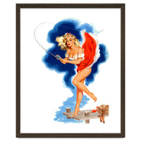 Pinup Sexy Girl And A Fishing Accident