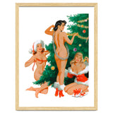 Three Beautiful Women Decorating a Christmas Tree thumbnail