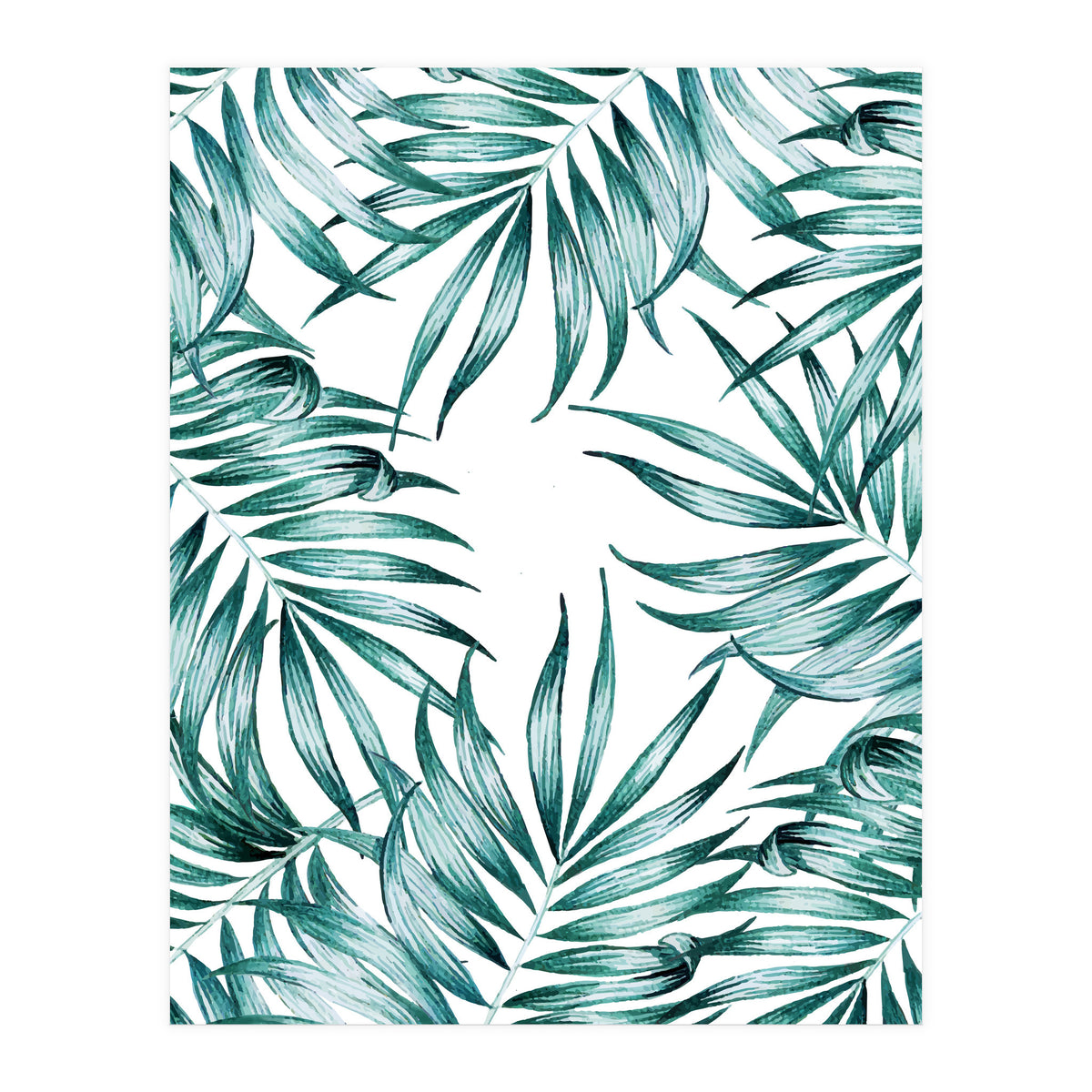 Island Life, Tropical Minimal Palm Vintage Illustration, Luxe Bohemian Botanical Nature Beachy (Print Only)