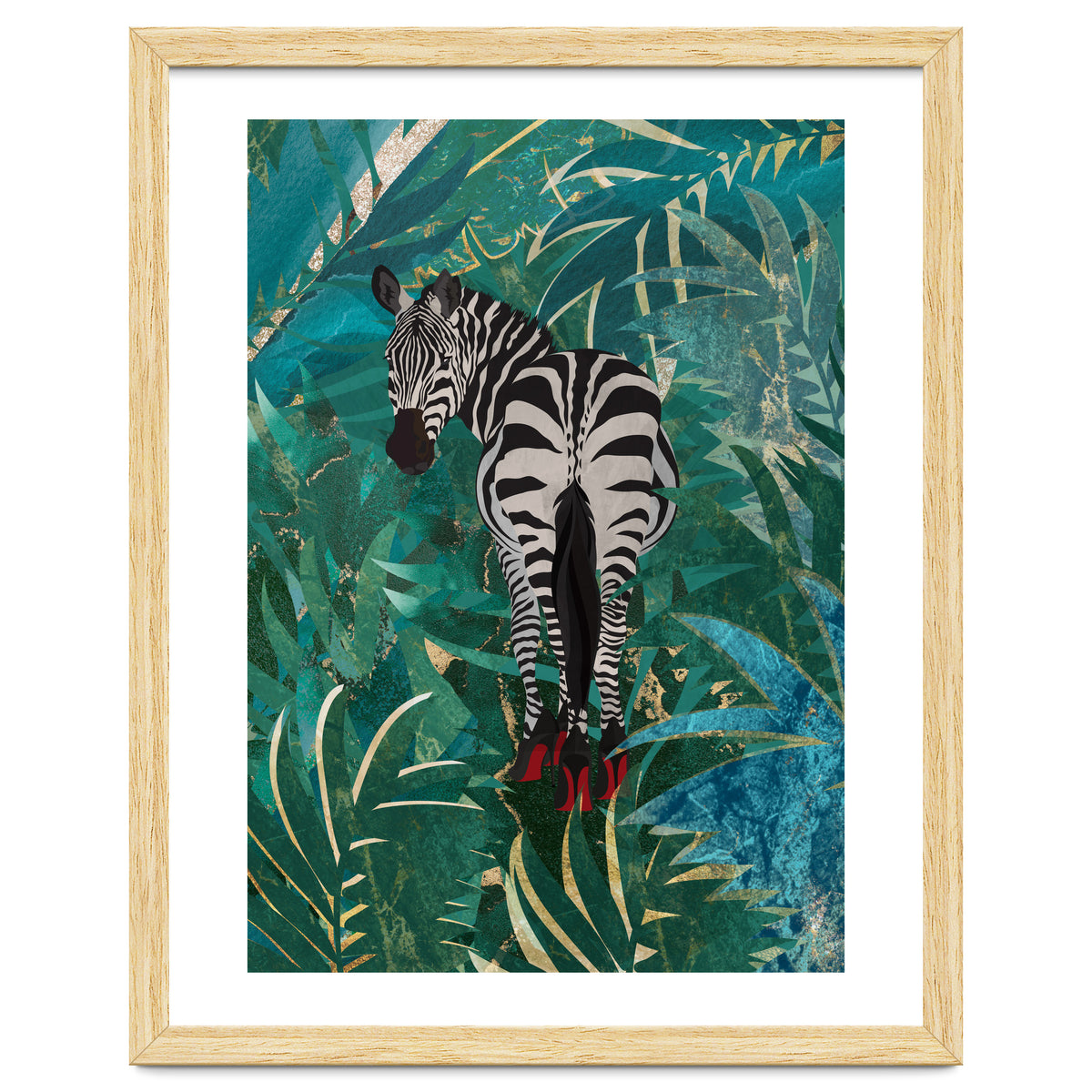 Zebra in the Jungle Heels