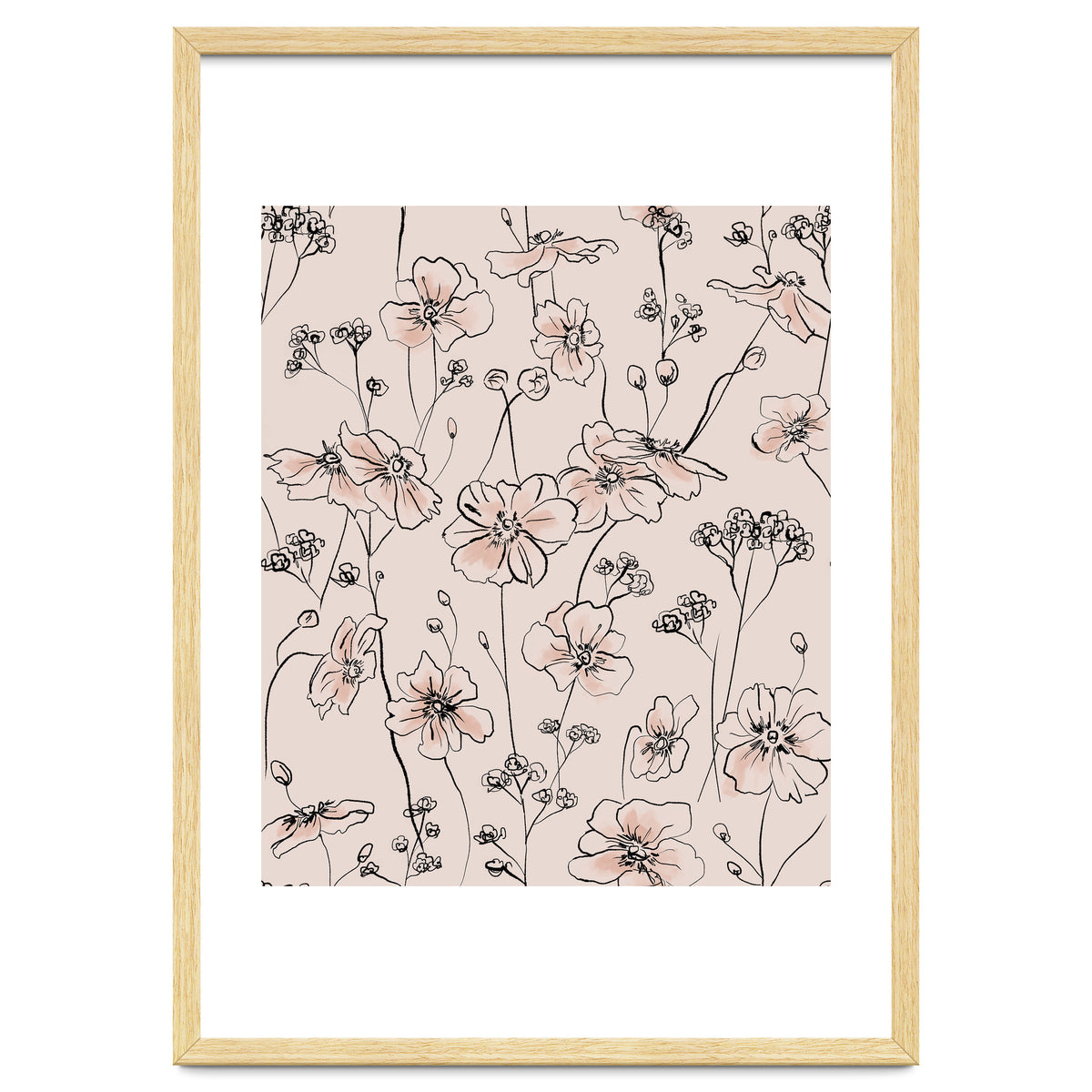Wild Roses Floral Pattern