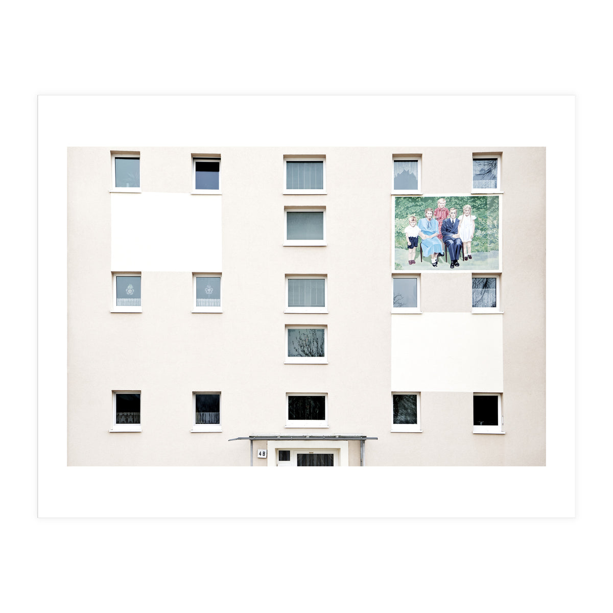 Family Painting on the wall of the residential (Print Only)