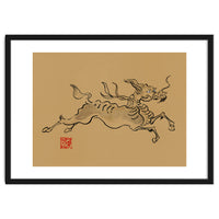 Kirin On Brown Paper