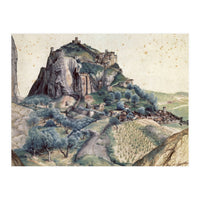 'Castle and Town of Arco', 1495, Watercolour on paper, 22,3 x 22,3 cm. (Print Only)