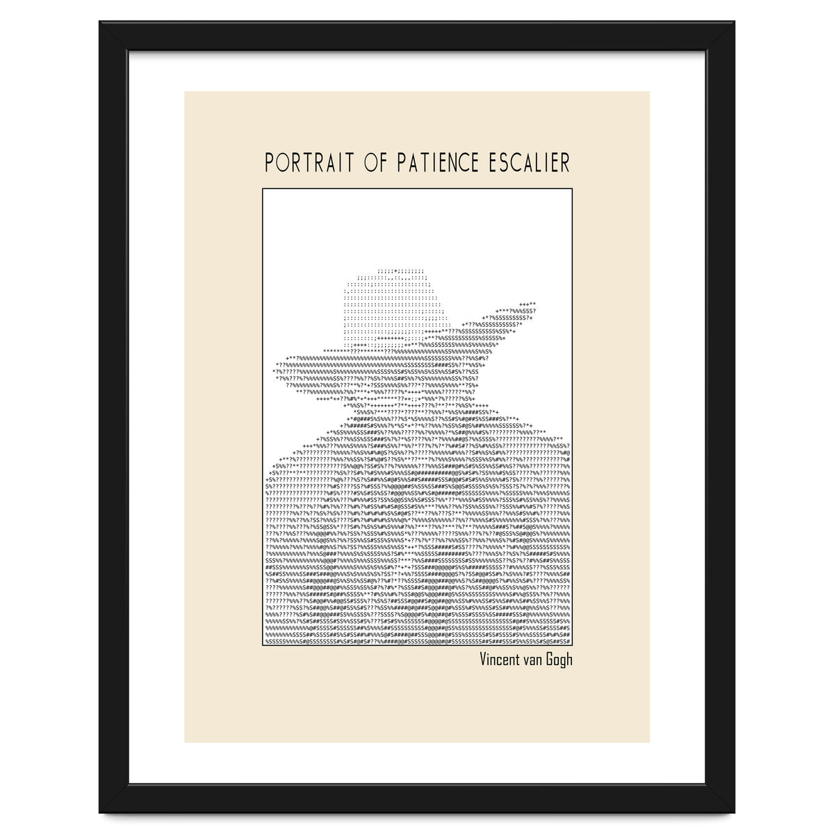 Portrait Of Patience Escalier Vincent Van Gogh Ascii Art