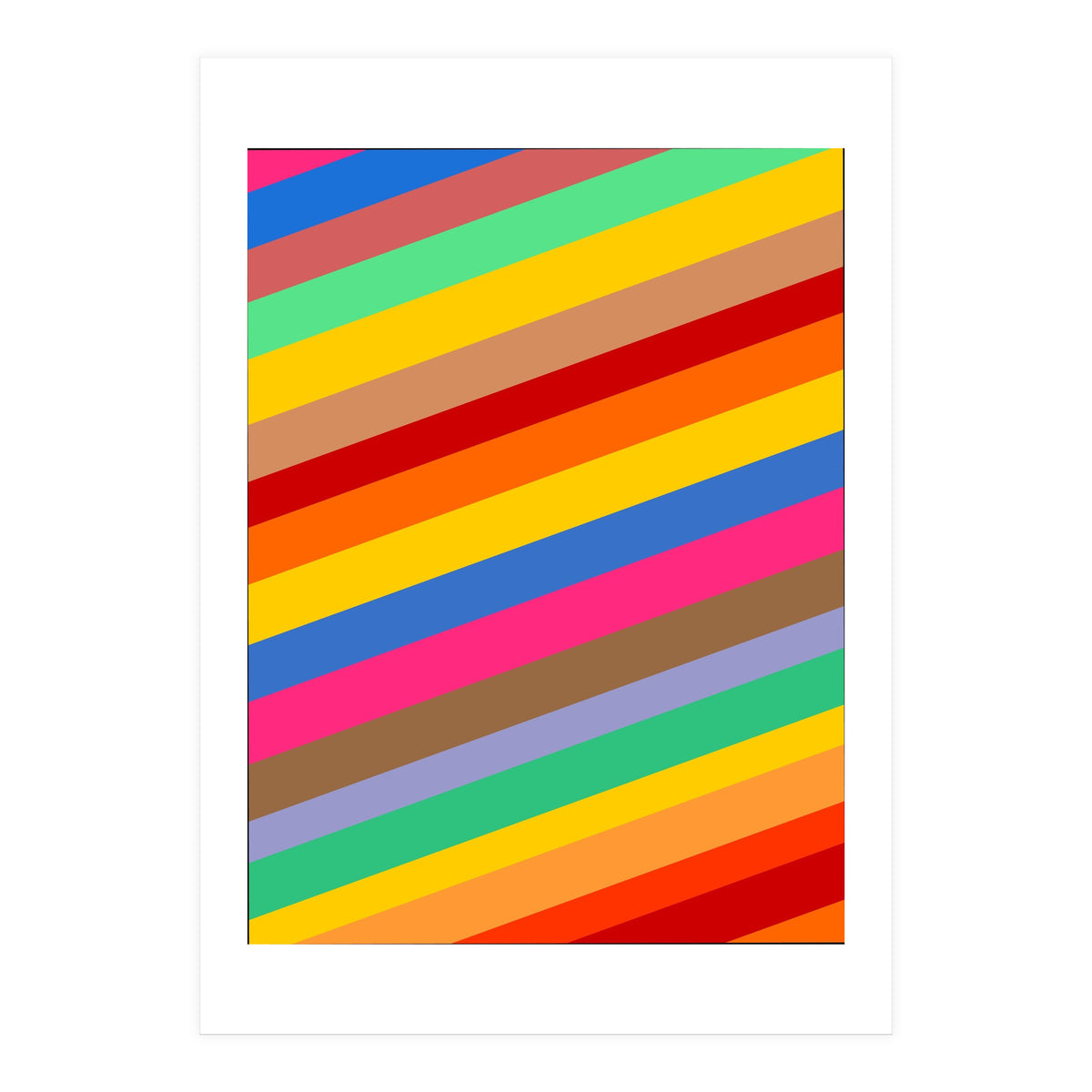 Rainbow Retro Paatern (Print Only)