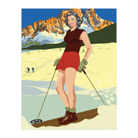 Ski Girl at Cortina D'Ampezzo, Italy (Print Only)