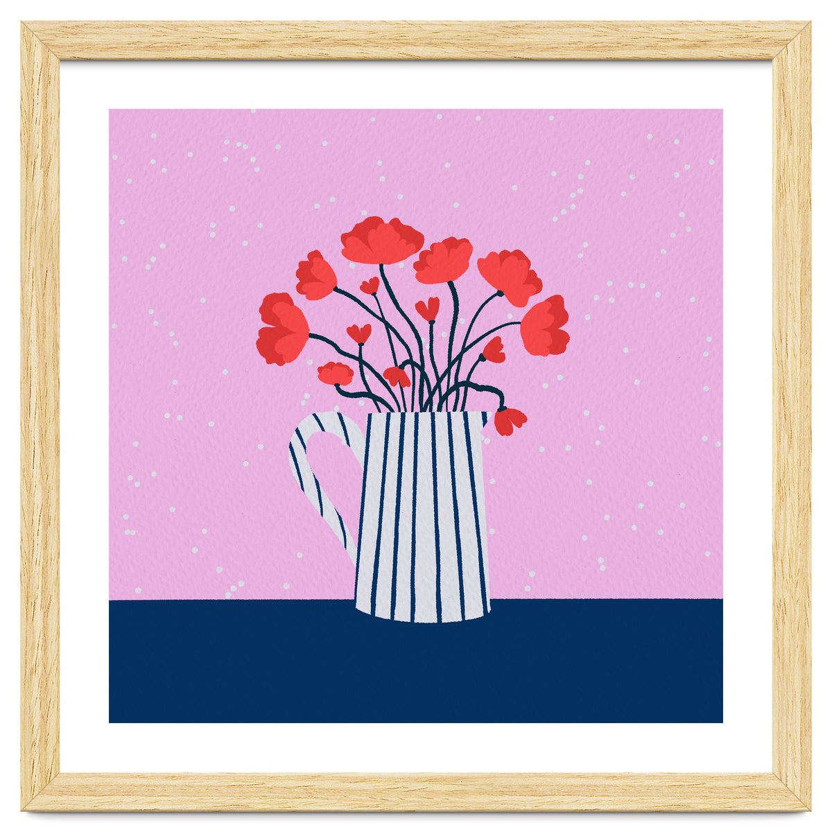 Poppies – pink and blue