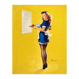 Pinup Sexy Waitress Looking Back (Print Only) thumbnail
