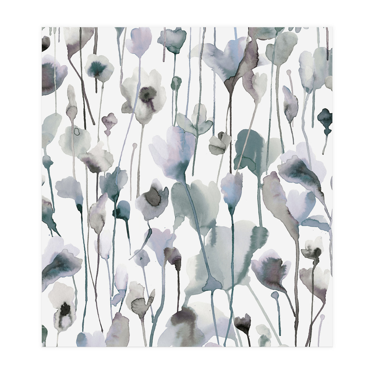 Watercolour Cozy Wild Flowers  (Print Only)