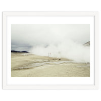 Tourists hidden in the hot spring steam -  Iceland