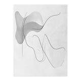 Abstract Black And White Flowing Lines And Shapes (Print Only) thumbnail