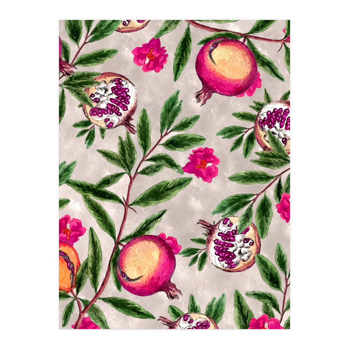 Pomegranate Pattern (Print Only)