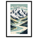Majestic Alpine Peaks: Organic Modern Landscape Art thumbnail