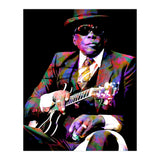 John Lee Hooker American Blues Musician Legend Colorful Art (Print Only) thumbnail