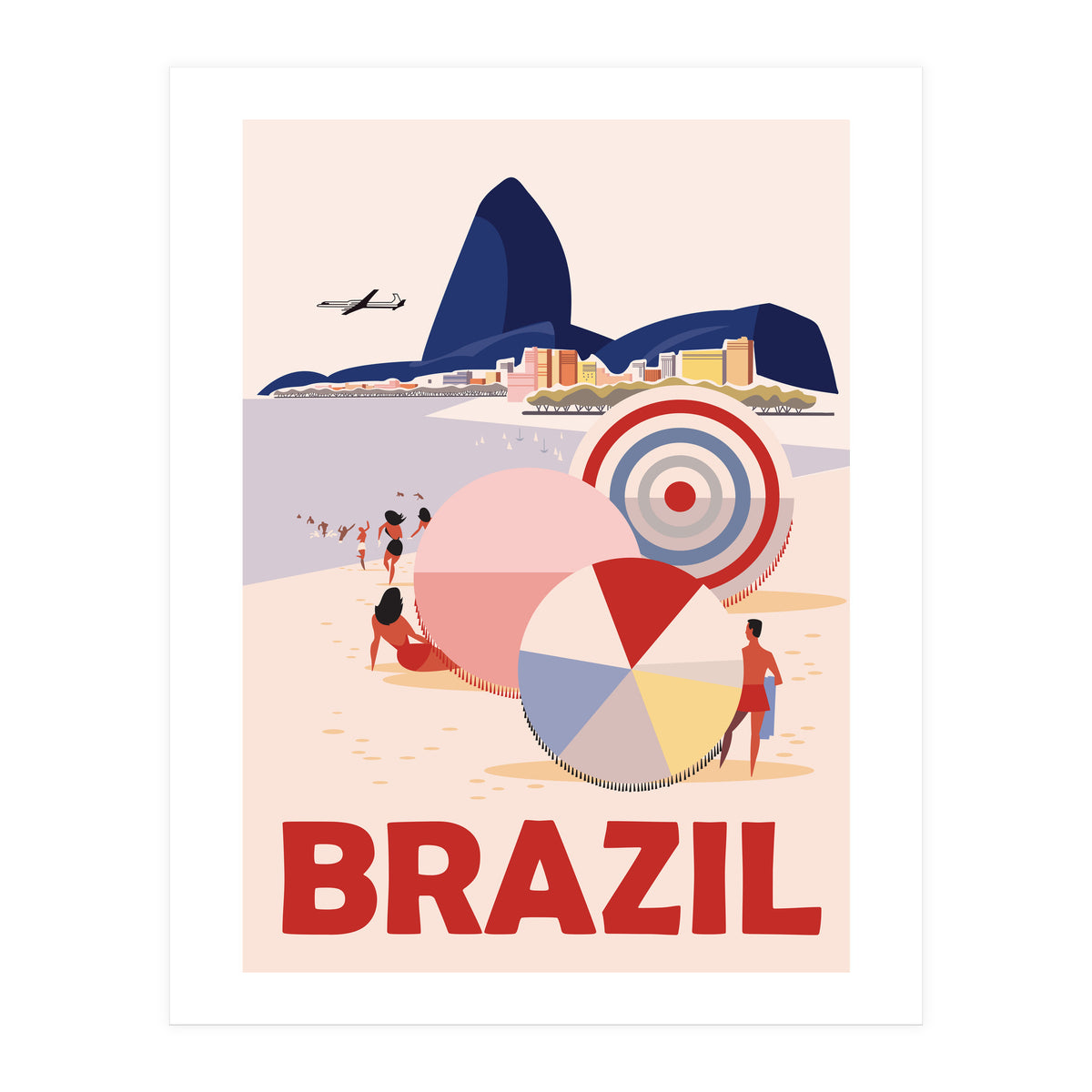 Brazil, Beach, Sao Paulo, City (Print Only)