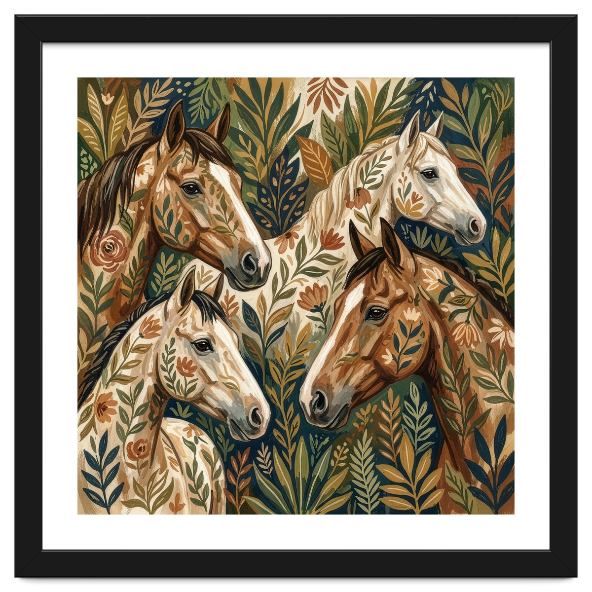 Equestrian Floral Harmony