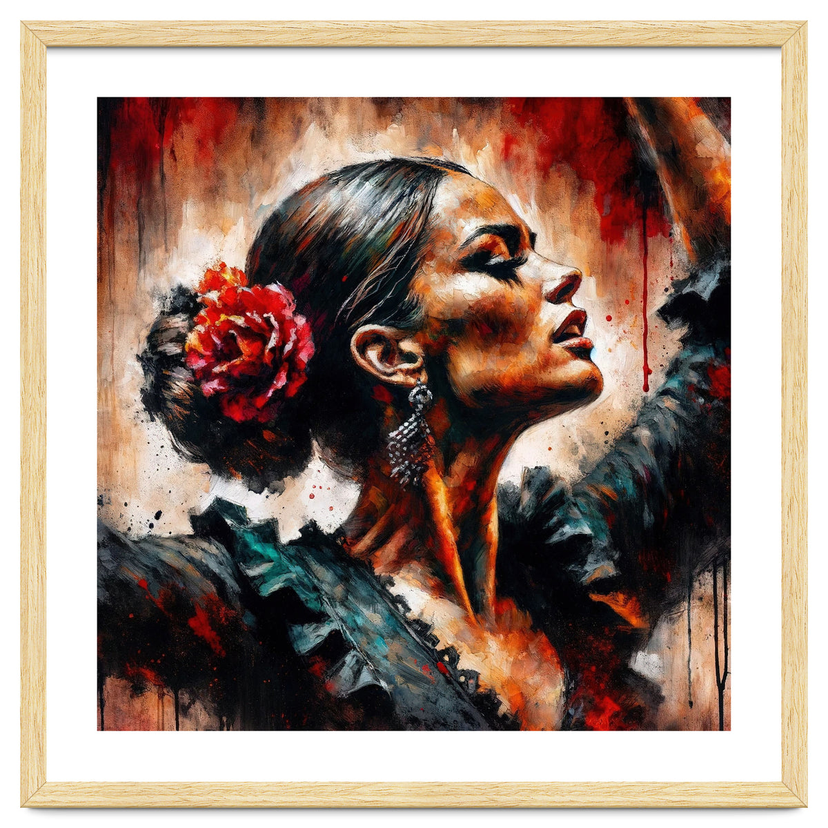 Watercolor Flamenco Dancer #5