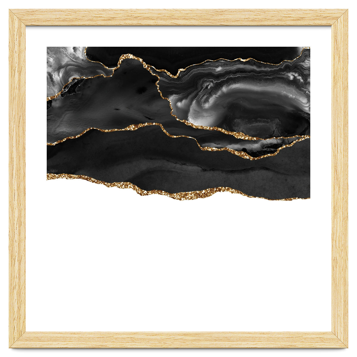 Black & Gold Agate Texture 05