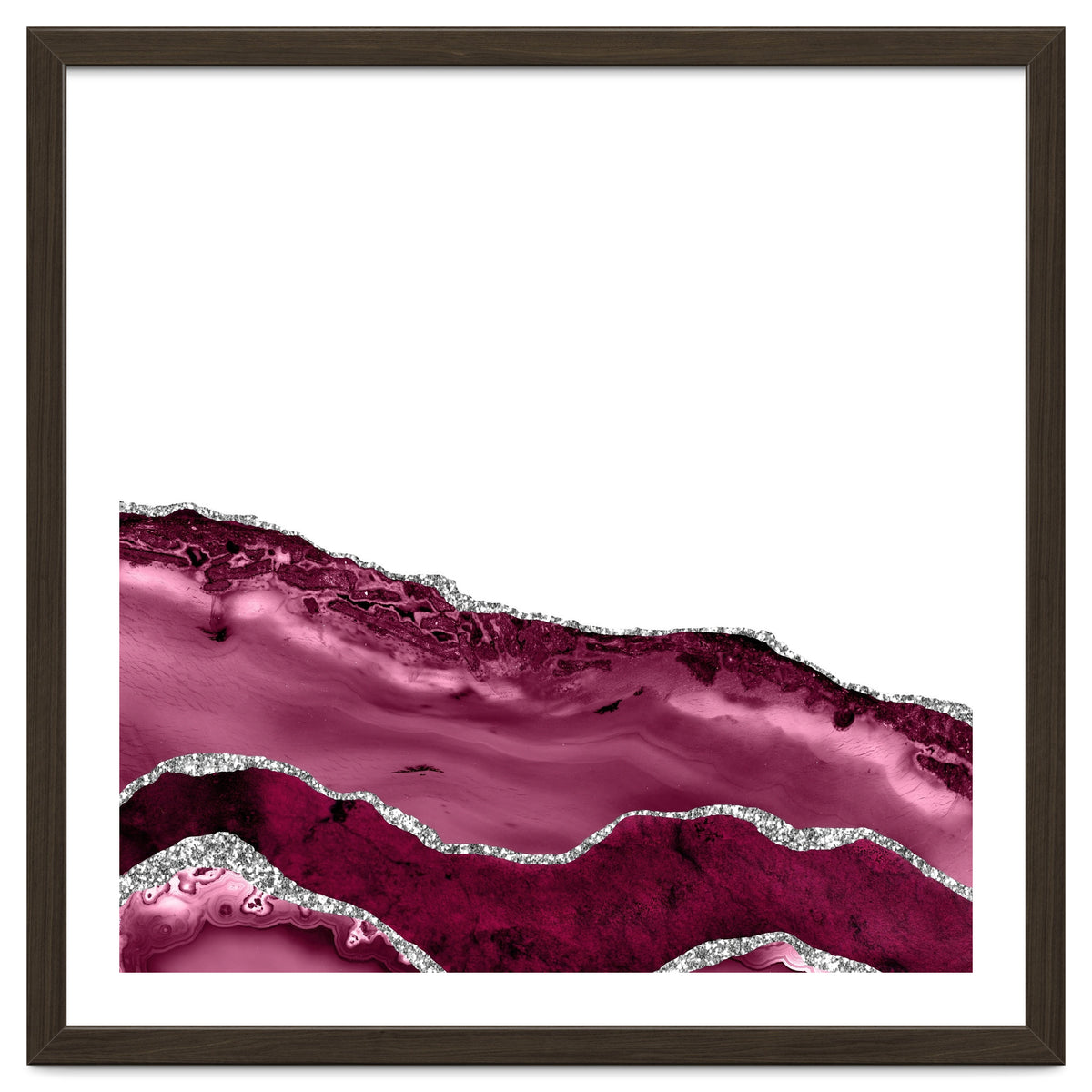 Burgundy & Silver Agate Texture 10