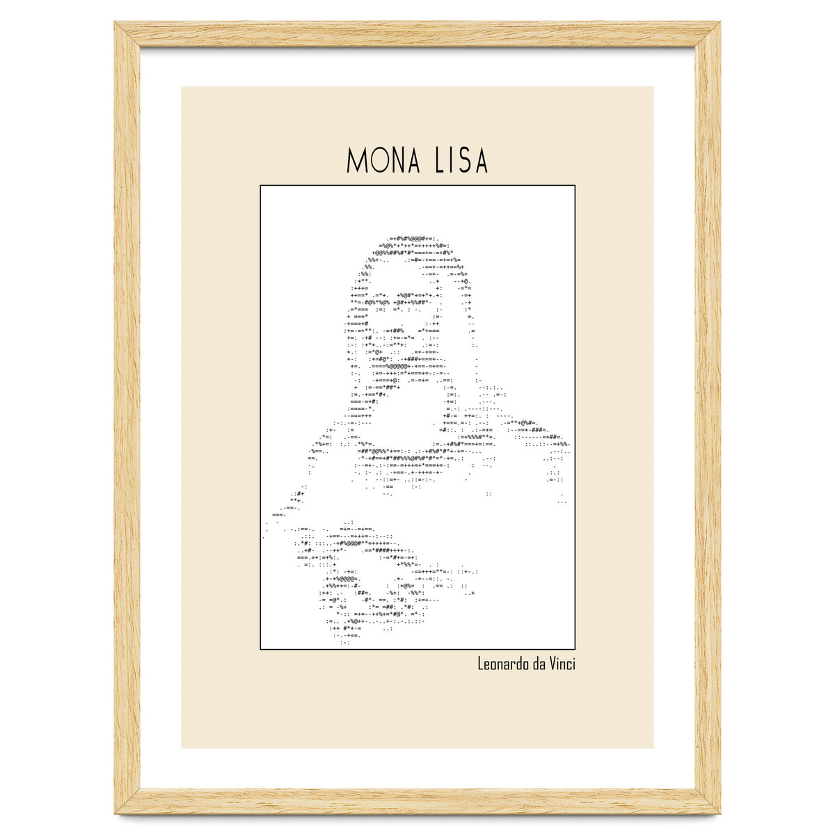 Mona Lisa – Leonardo Da Vinci Ascii Art