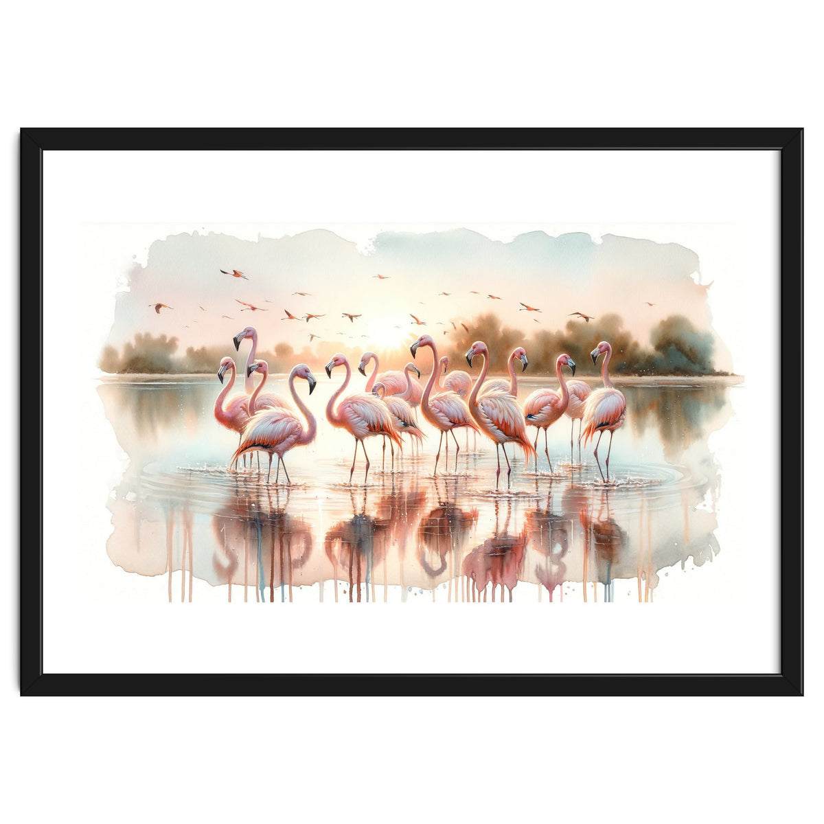 Serene Flamingo Sunrise