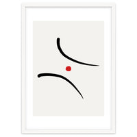 Minimalist and abstract artwork with lines and a circle