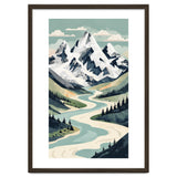 Majestic Alpine Peaks: Organic Modern Landscape Art thumbnail