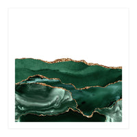 Emerald & Gold Agate Texture 05 (Print Only)