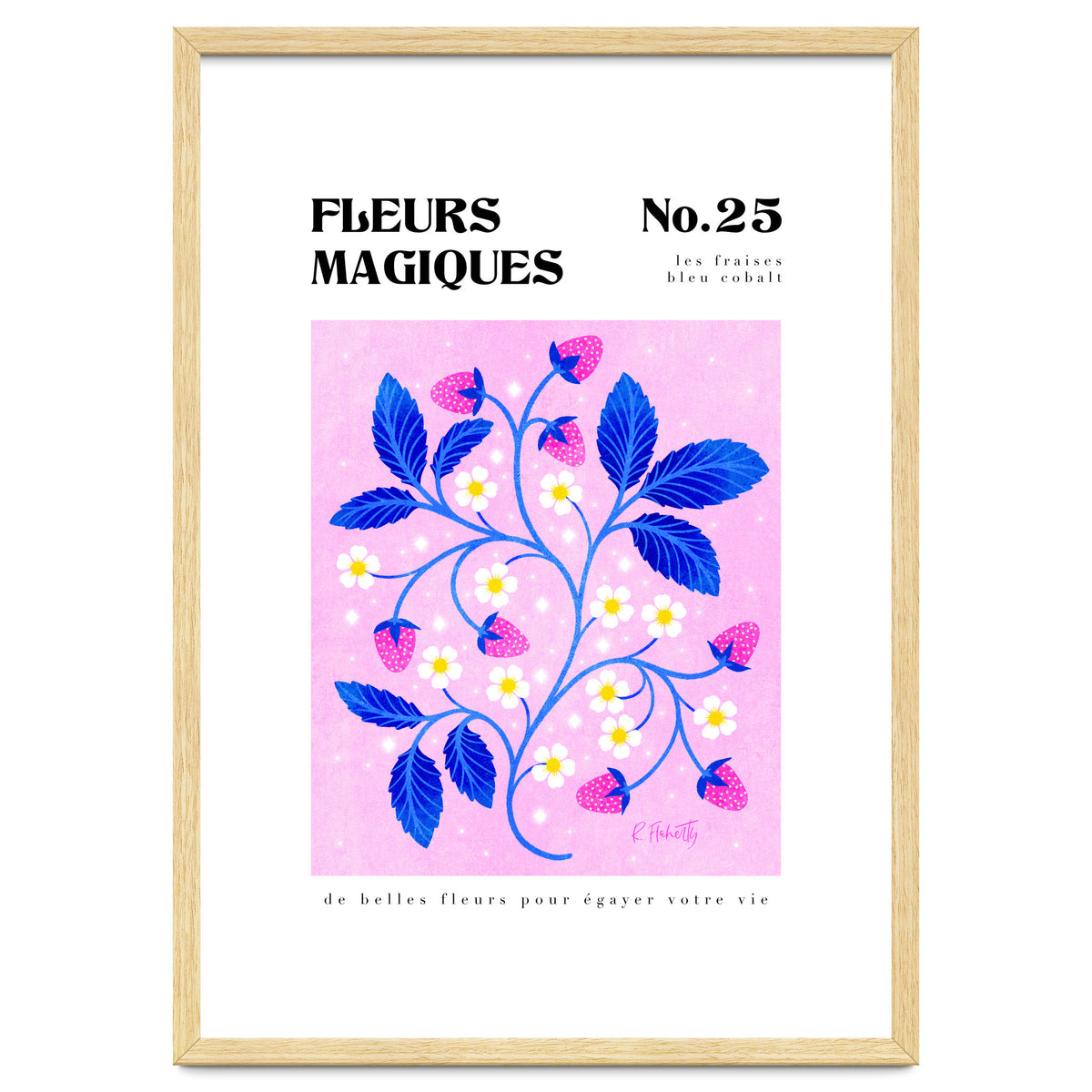 Magical Flowers No.25 Cobalt Strawberries