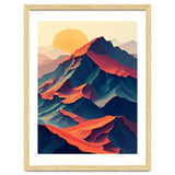 Dramatic Abstract Mountain Sunset Art thumbnail