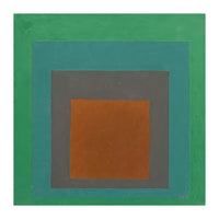 JOSEF ALBERS - HOMAGE TO THE SQUARE GREY BROWN GREEN (Print Only)