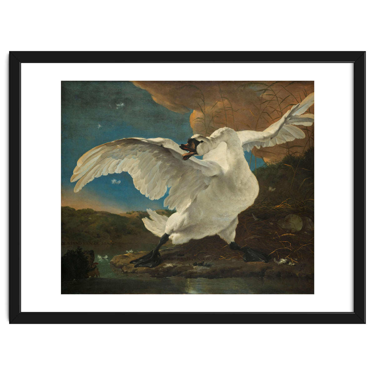 The Threatened Swan. The Threatened Swan; Interpreted later as an Allegory on Johan de Witt. Dati...